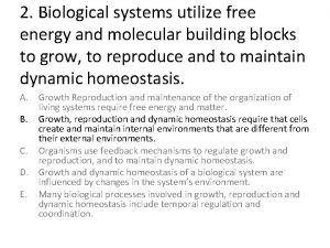 2 Biological systems utilize free energy and molecular
