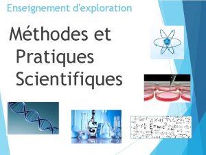 Enseignement dexploration Mthodes et Pratiques Scientifiques MPS Mthodes