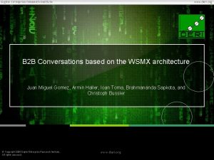 B 2 B Conversations based on the WSMX
