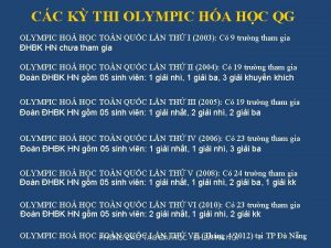 CC K THI OLYMPIC HA HC QG OLYMPIC