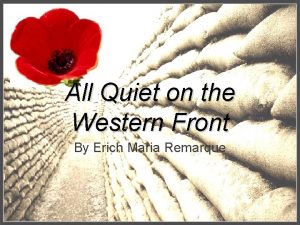 All Quiet on the Western Front By Erich