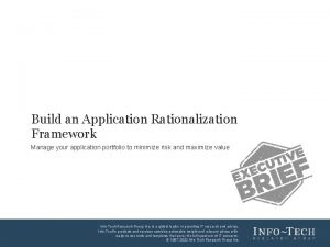 Application rationalization methodology