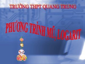 5 PHNG TRNH M V PHNG TRNH LGARIT