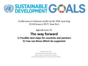 Conference on National platforms for SDG reporting 22