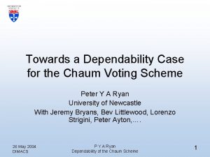 Towards a Dependability Case for the Chaum Voting