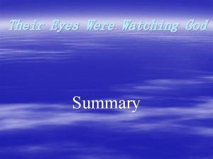 Their eyes were watching god chapter summary