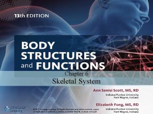 Chapter 6 Skeletal System 2017 Cengage 2017 Learning