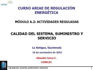 CURSO ARIAE DE REGULACIN ENERGTICA MDULO A 2