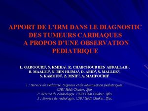 APPORT DE LIRM DANS LE DIAGNOSTIC DES TUMEURS