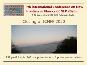 Icnfp 2020