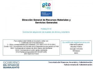 Direccin General de Recursos Materiales y Servicios Generales