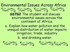 Environmental Issues Across Africa SS 7 G 2