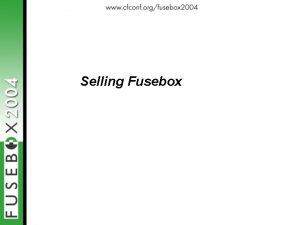 Fusebox framework