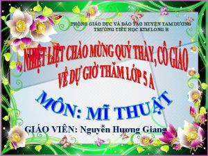 PHNG GIO DC V O TO HUYN TAM