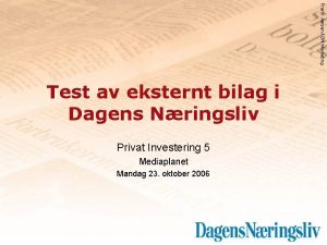 Frank Jansen DN Marketing Test av eksternt bilag