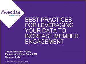 BEST PRACTICES FOR LEVERAGING YOUR DATA TO INCREASE