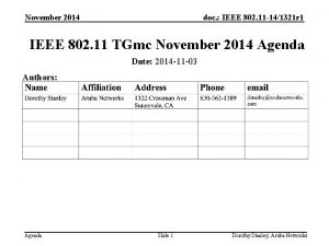November 2014 doc IEEE 802 11 141321 r