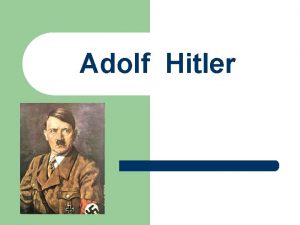 Adolf Hitler Hitlerjeva mladost l l l 2