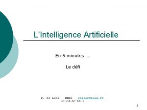 LIntelligence Artificielle En 5 minutes Le dfi P