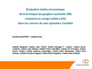 valuation mdicoconomique de la technique du ganglion sentinelle