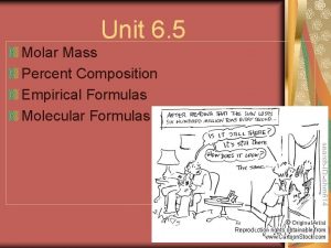 Unit 6 5 Molar Mass Percent Composition Empirical