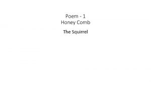 The squirrel poem