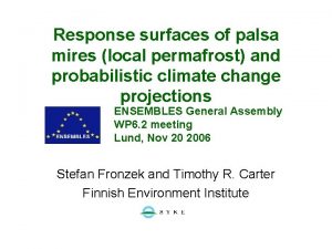 Response surfaces of palsa mires local permafrost and