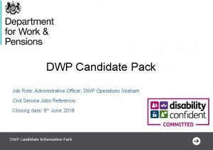 Administrative officer dwp