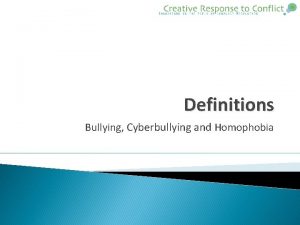 What is bullying definition