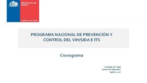 PROGRAMA NACIONAL DE PREVENCIN Y CONTROL DEL VIHSIDA