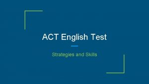 Act english strategies