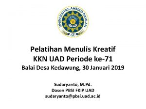 Kkn uad ac id Kkn uad ac id