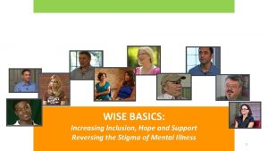 WISE BASICS Increasing Inclusion Hope and Support Reversing