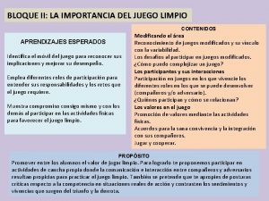 Importancia del juego limpio Importancia del juego limpio