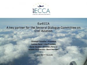 Eur ECCA A key partner for the Sectoral