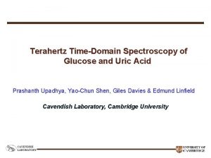 Terahertz TimeDomain Spectroscopy of Glucose and Uric Acid