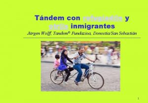 Tndem con refugiads y otrs inmigrantes Jrgen Wolff