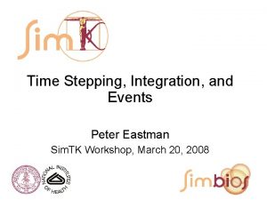 Time Stepping Integration and Events Peter Eastman Sim