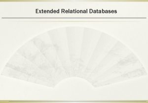 Extended relational data model