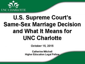 U S Supreme Courts SameSex Marriage Decision and