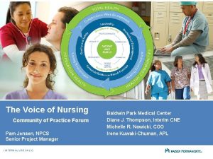 The Voice of Nursing Community of Practice Forum