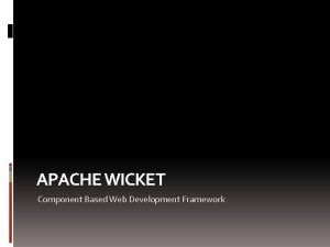 Apache web framework