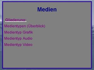 Medientypen beispiele