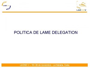 Lame delegation