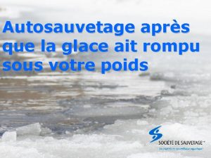 Autosauvetage aprs que la glace ait rompu sous