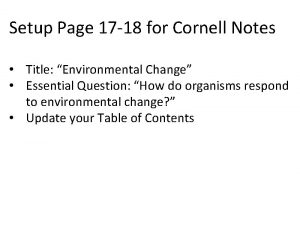 Setup Page 17 18 for Cornell Notes Title