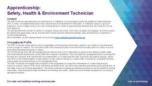Safety health and environment apprenticeship