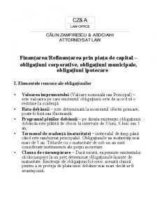 FinanareaRefinanarea prin piaa de capital obligaiuni corporative obligaiuni