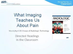 What Imaging Teaches Us About Pain MarchApril 2013