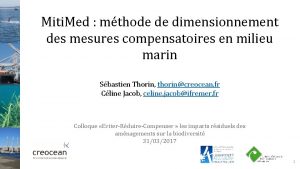 Miti Med mthode de dimensionnement des mesures compensatoires